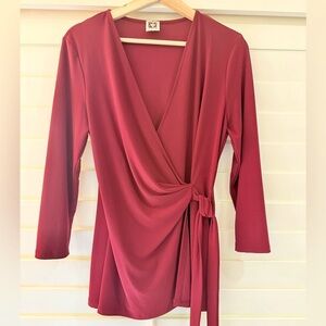 Anne Klein Rich Burgundy Fabric